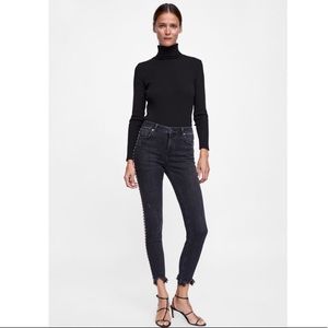 ZARA JEANS PREMIUM SKINNY EMBELLISHMENT BRAND NEW WITH TAGS US 4